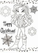 Bratz Coloring Pages Christmas Printable Colouring Planner Sheets Activity Printables Family Digi Stamps Painting Party Adult Lagret Fra sketch template