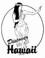 Hula Hawaiian Coloringhome Worksheets Ausmalbilder Honolulu sketch template