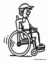 Wheelchair Coloring Pages Needs Special Boy People Riding Disabilities Specialneeds Colormegood sketch template