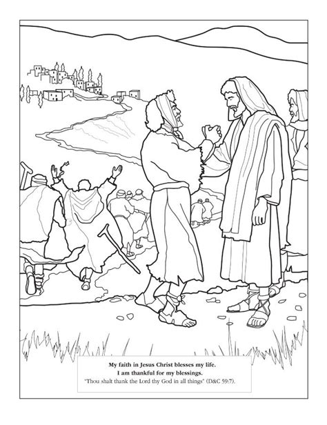 ten lepers coloring page coloring home