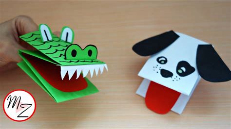 hand puppet   sheet  paper animal hand puppets