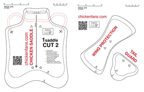 chicken saddle pattern  wing protectors  tail guard