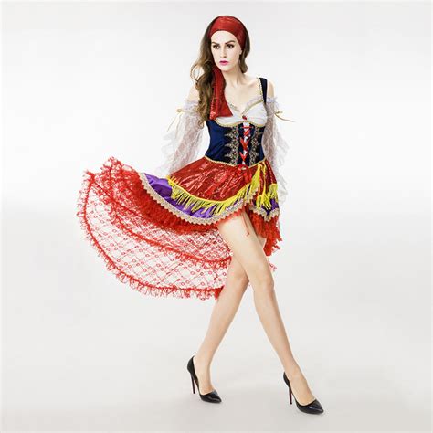 Pgwc2165 Adult Sexy Gypsy Costume Gypsy Clothes Dance Dresses Women