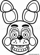 Coloring Freddy Fnaf Pages Golden Mangle Face Printable Bonnie Colorear Toy Para sketch template