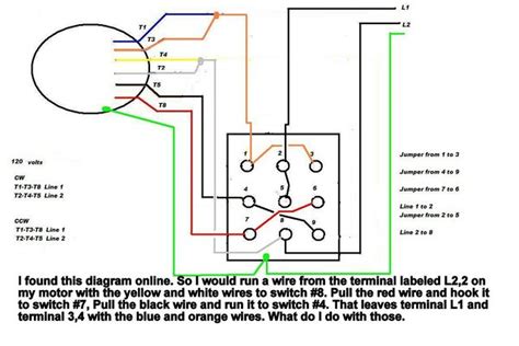 wiring  reversing drum switch   single phase motor    home shop machinist