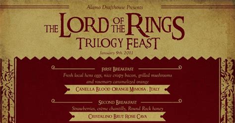 photos see lord of the rings food porn from alamo drafthouse s epic feast wired