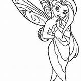 Pixie Fairy Coloring Disney Rosetta Beautiful Netart sketch template