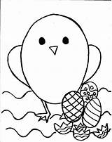 Easter Chick Coloring Pages Printable Kids Print Sheets Size Spring sketch template