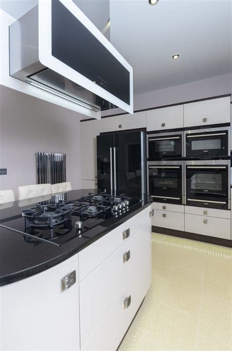 create  futuristic kitchen   modern monochrome design contemporary kitchen