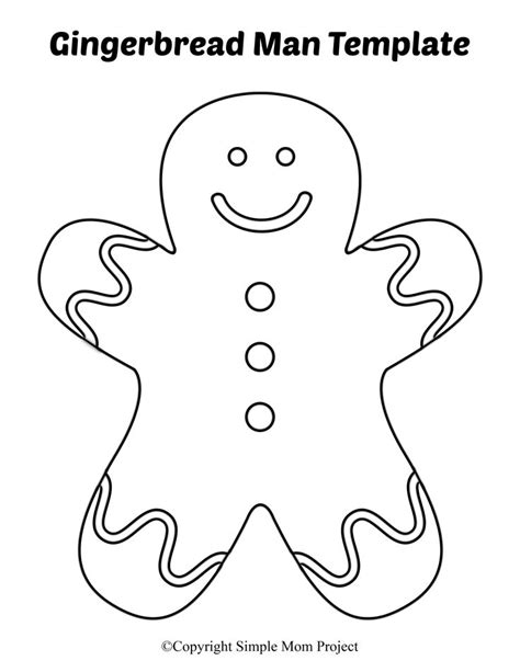 festive gingerbread man templates  holiday crafts  coloring