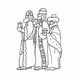 Mages Rois Coloriage Hellokids Koningen Drie Magi Koning Kings Les Reyes Magos Recortables sketch template