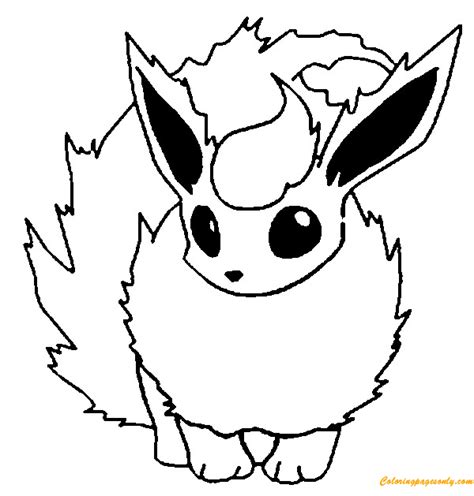flareon pokemon coloring page  printable coloring pages