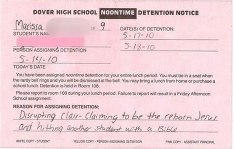 19 people who got detention for the most hilarious reasons
