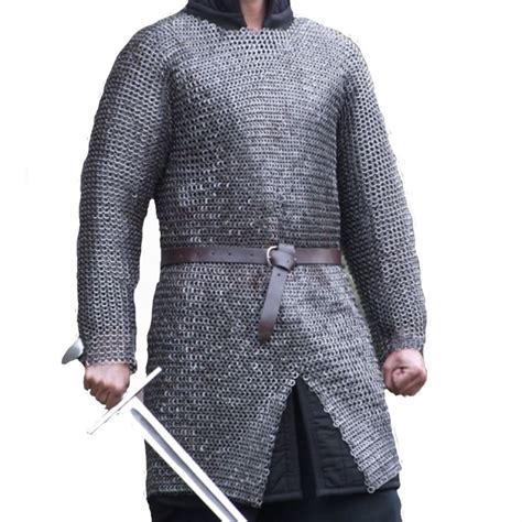 butted chainmail shirt large  sleeve chain mail armor chainmaile