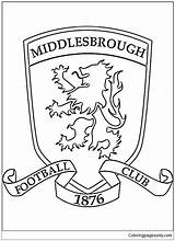 Middlesbrough Pages Coloring Logos Color Print sketch template