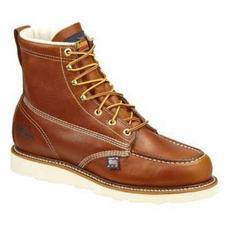 mens thorogood  moc toe steel toe work boots  work boots  sportsmans guide