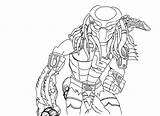 Predator Alien Depredador sketch template