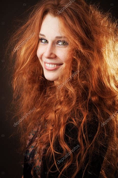 Redhead With Long Hair Redhead Woman With Beautiful Long