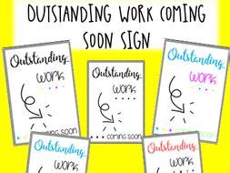 outstanding work coming  wow wall printable teaching resources