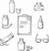 Sketch Pills Drugs Clipboard Paintingvalley Medical Prescription sketch template