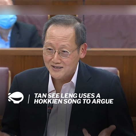 tan see leng uses a hokkien song to argue singaporeans singaporeans