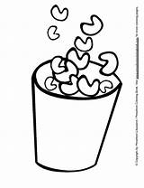 Popcorn Coloring Pages Template sketch template