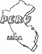 Peru Coloring Pages Haiti Map Flag Peruvian Drawing Printable Print Getcolorings Getdrawings Color sketch template