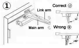 door closer adjustment grade  door closers templates  installation instructions