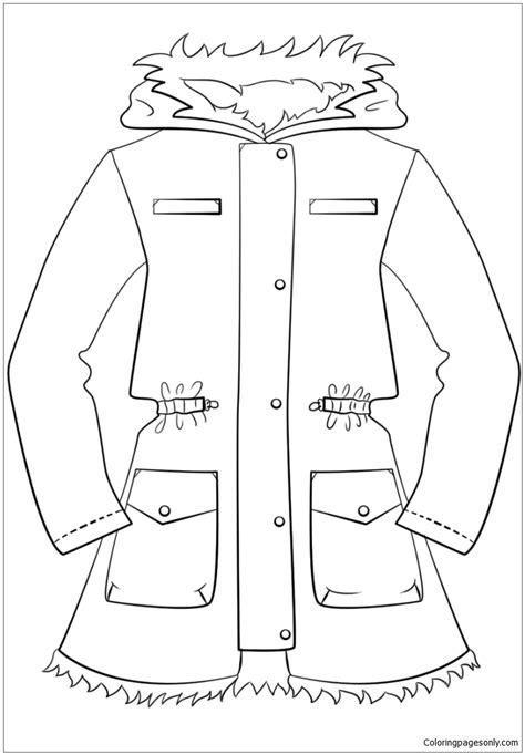 winter jacket coloring page  coloring pages