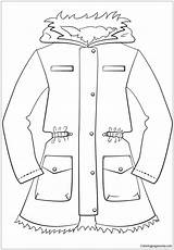 Jacket Coloring Winter Pages Online Color Getcolorings Template sketch template