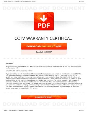 cctv certification sample fill  printable fillable blank pdffiller