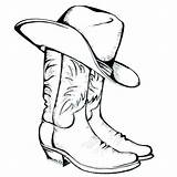 Cowboy Coloring Pages Printable Hat Western Boots Cowgirl Cowboys Drawing Cattle Dallas Osu Boot Logo Sheets Colouring Silhouette Clipart Color sketch template