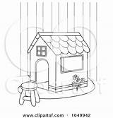 House Coloring Outline Play Playhouse Illustration Clip Royalty Bnp Studio Template Rf Clipart Printables Pages Small sketch template