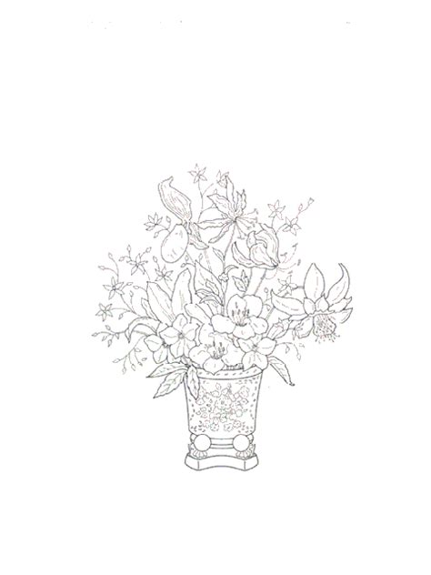 coloring page flower bouquet coloring pages