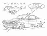 Mustang Coloring Ford 1969 Printable sketch template