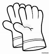 Gloves Outline Gardening Hand Clipart Coloring Pair Glove Drawing Protective Hands Safety Clip Cartoon Hanging Boxing Illustrations Clipartpanda Hittoon Illustration sketch template
