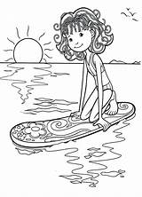 Coloring Pages Girl Surfing Surfer Surf Getdrawings Print Printable Color Getcolorings sketch template