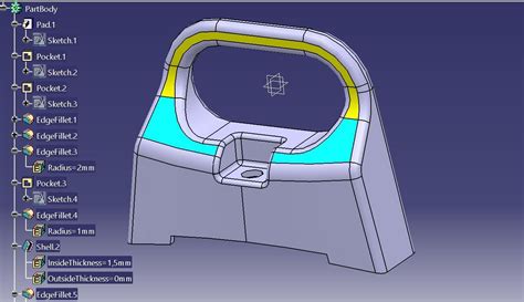 create  mechanical part  catia part design mechanic