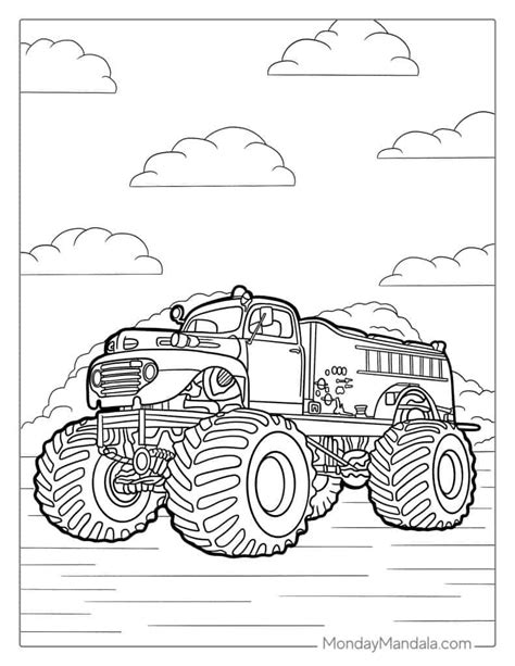 megalodon monster truck coloring pages angelinadevyn