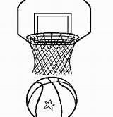 Basketball Hoop Drawing Coloring Getdrawings sketch template