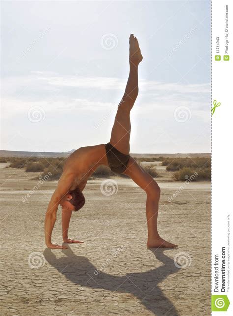 male yoga pose stock image image  stretching action