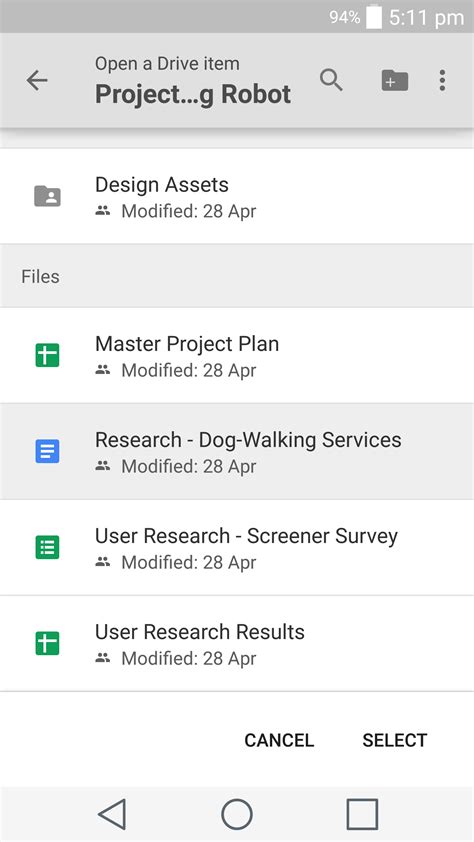 google drive android english evernote app center