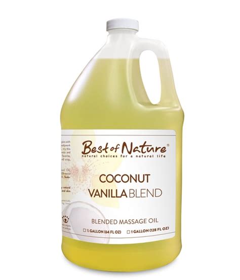 coconut vanilla massage and body oil blend half gallon