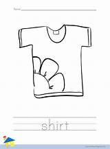 Shirt Worksheet Coloring Worksheets Clothes sketch template