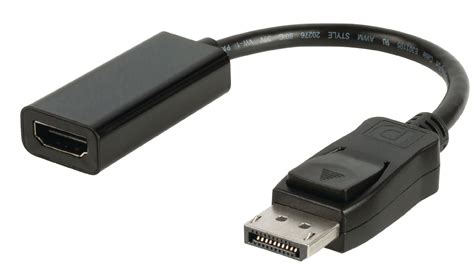 displayport cable displayport male hdmi male   black nedis