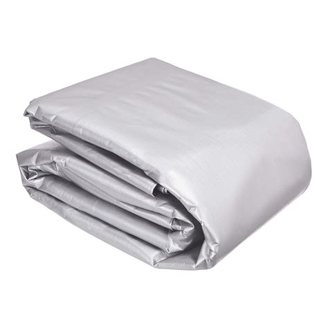 ft commercial multi purpose waterproof poly tarp cover  pack silverblack mil thick