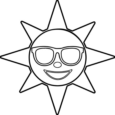 happy sun coloring page coloring pages