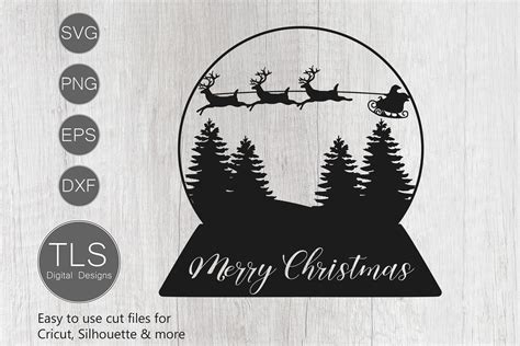 silhouette cutting file noel  snow globe svg dxf eps cutting file