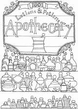 Coloring Pages Dover Adult Book Books Apothecary Publications Colouring Doverpublications Welcome Witch Shadows Vintage Halloween Ups Grown sketch template