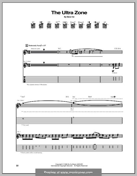 the ultra zone by s vai sheet music on musicaneo